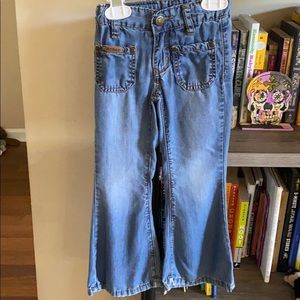 Joyfolie denim bell bottom jeans toddler girl